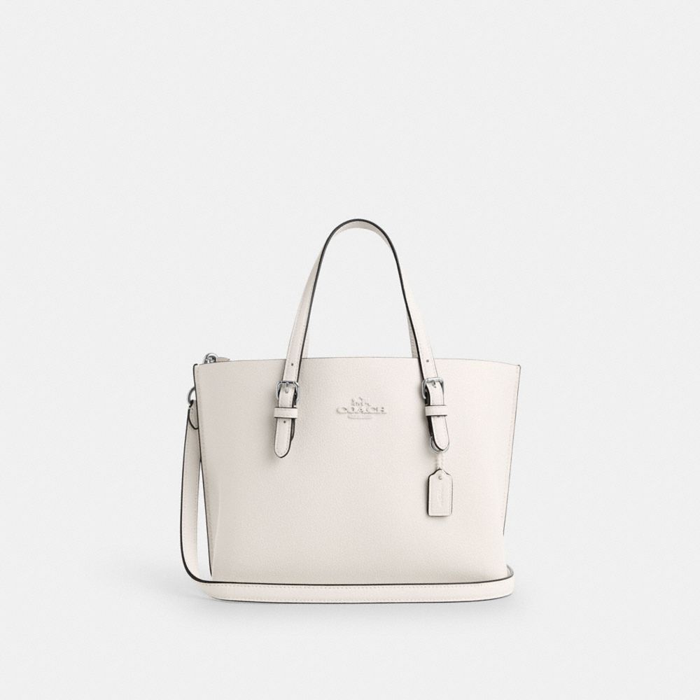 Coach Mollie Tote Bag 25 Silver Chalk