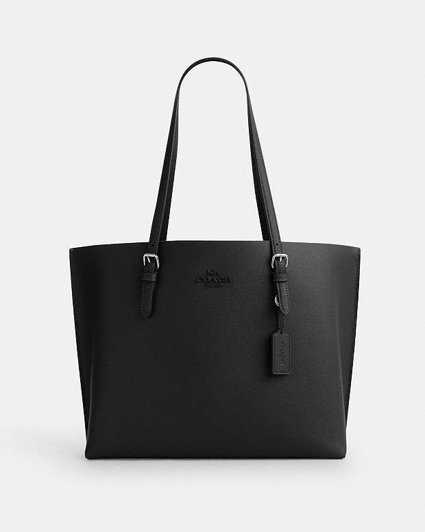 Mollie Tote Bag Leather-Silver-Black Leather-Silver-Black
