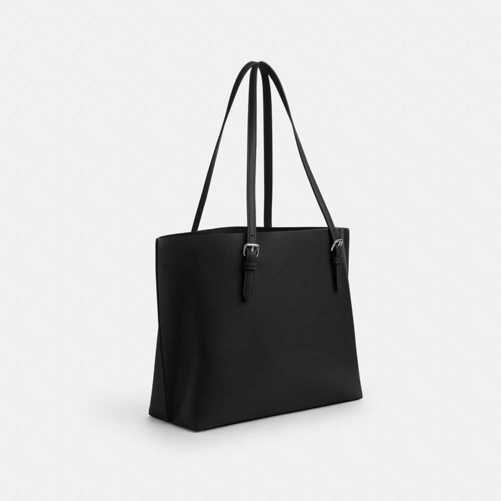 Coach Mollie Tote Bag Silver Black