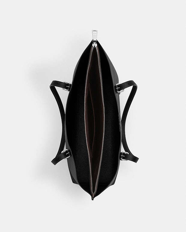 Mollie Tote Bag Leather-Silver-Black Leather-Silver-Black