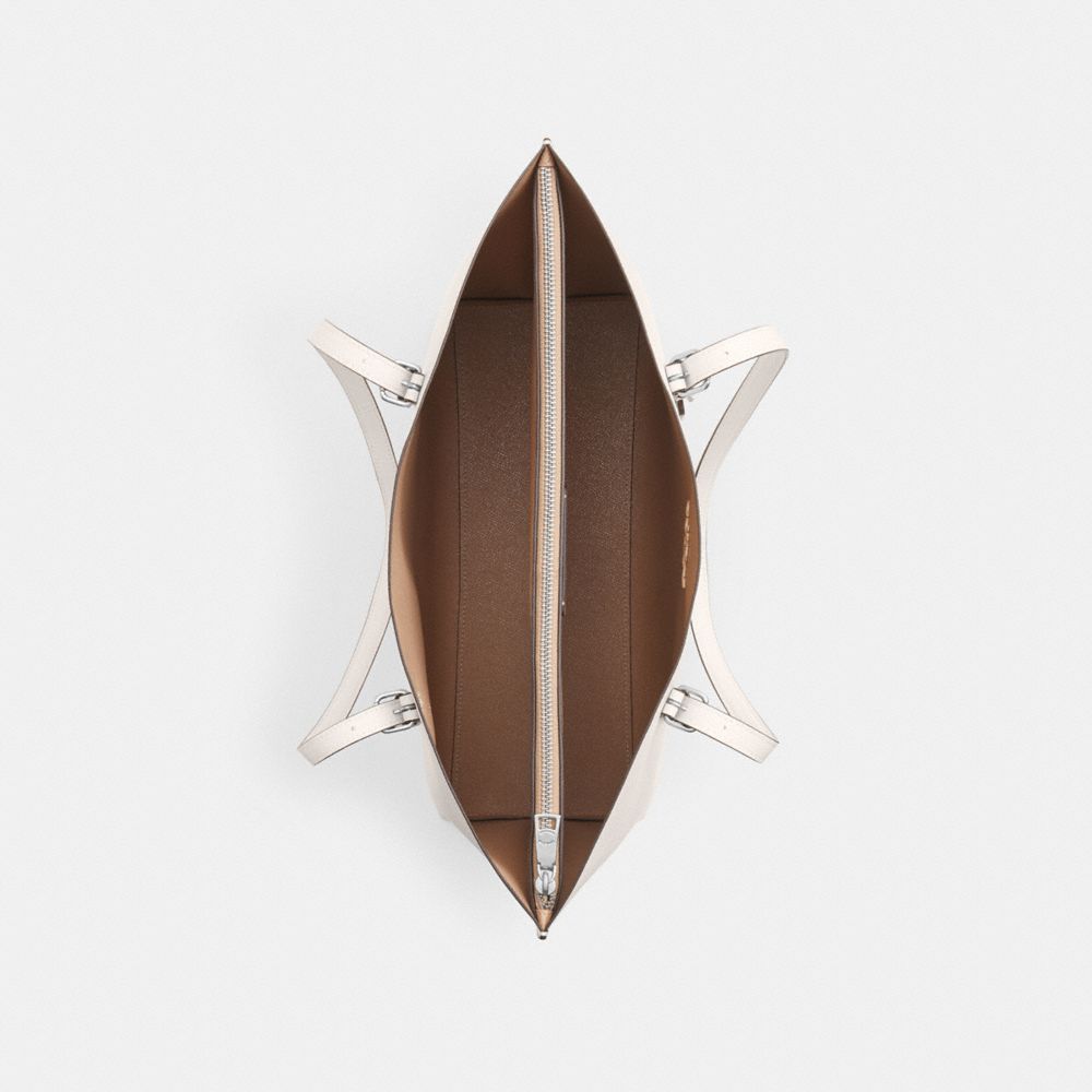 Coach Mollie Tote Bag Silver Chalk