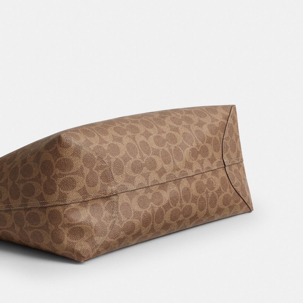 Coach City Tote Bag In Signature Canvas Gold Tan Brown