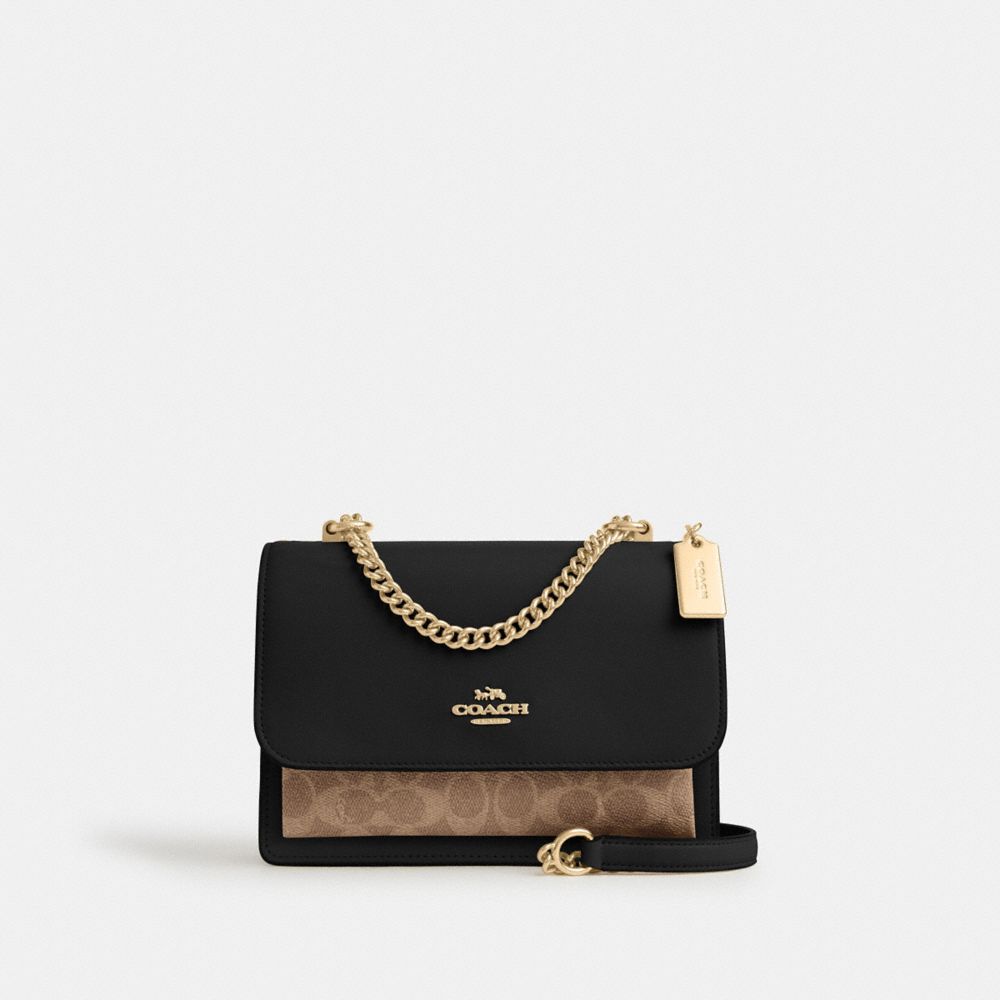 Tas Coach Coach Black Purse With Chain Coach Klare Crossbody Bag