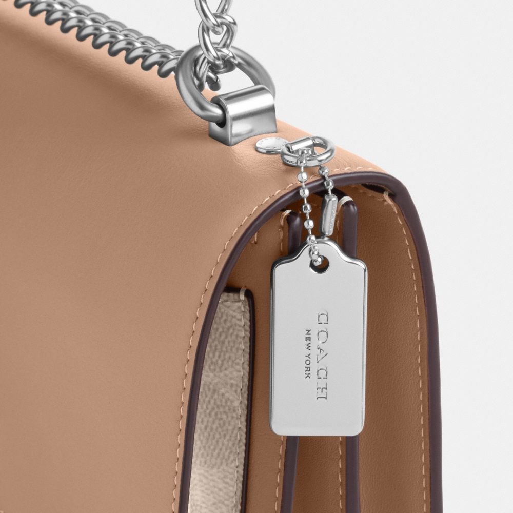 Coach Klare Crossbody Bag In Signature Canvas Silver Sand Taupe