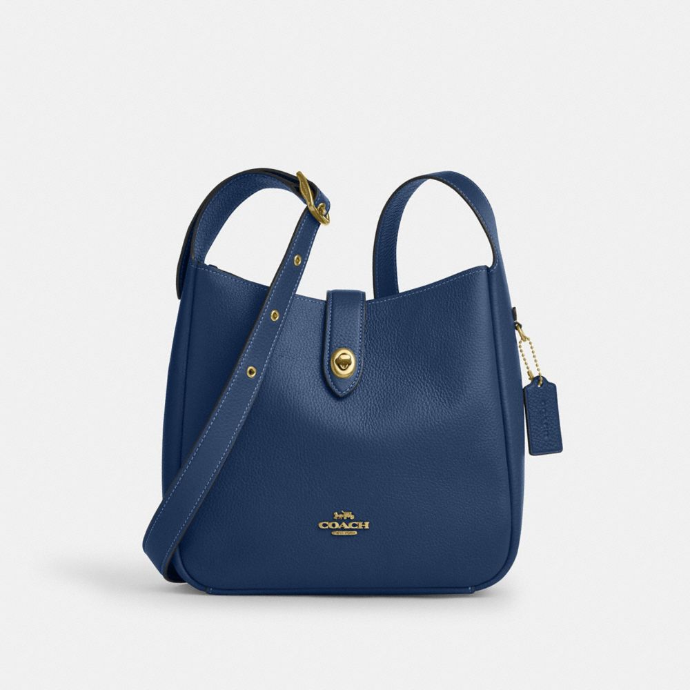Coach Hadley Convertible Crossbody Bag Gold Deep Blue