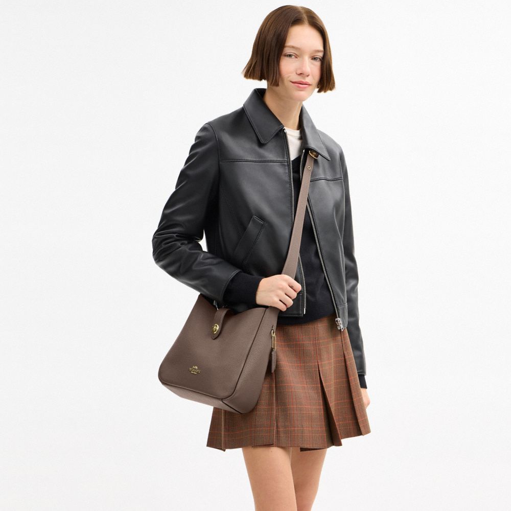 Coach Hadley Convertible Crossbody Bag Gold Dark Stone