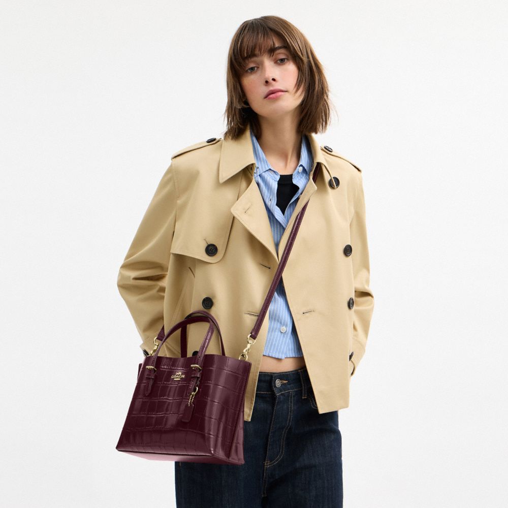 Coach Mollie Tote Bag 25 Im Dark Wine