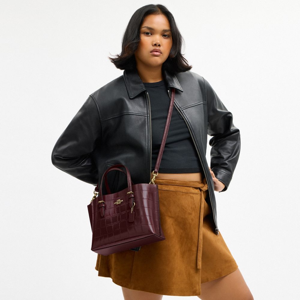 Coach Mollie Tote Bag 25 Im Dark Wine