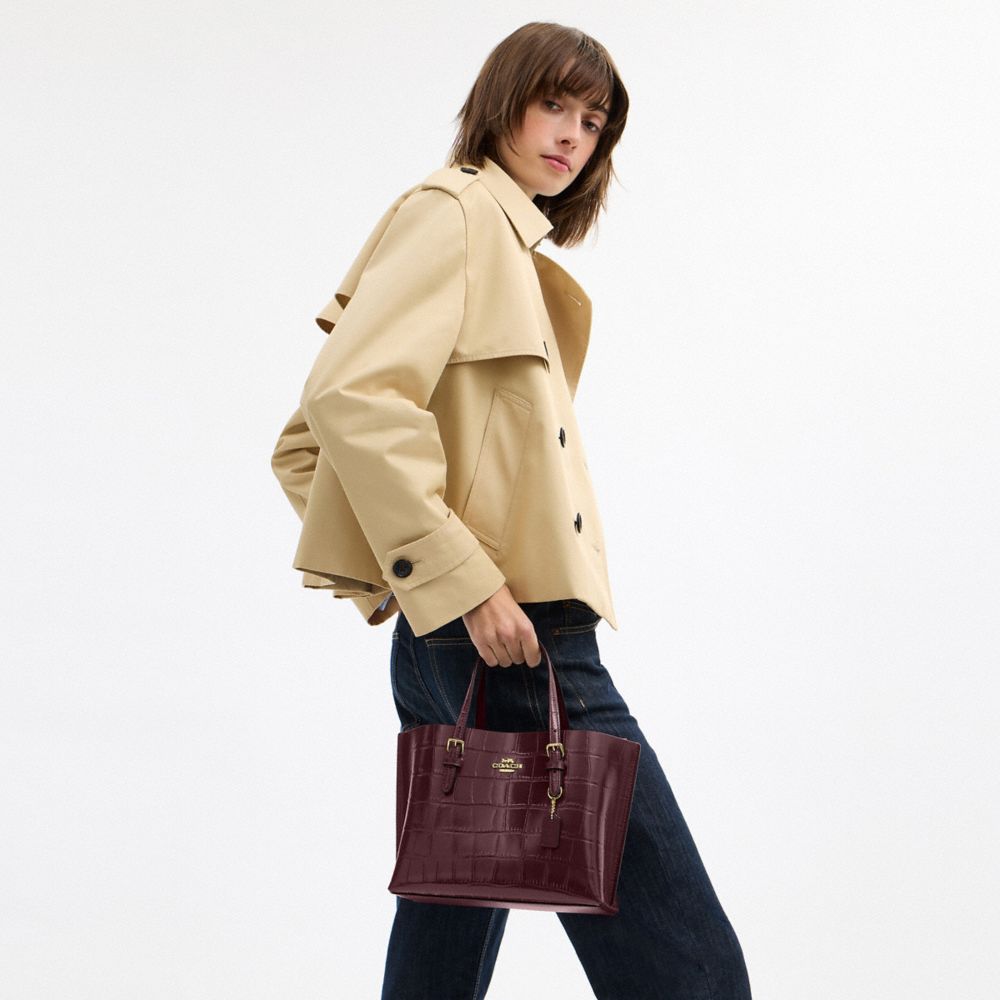 Coach Mollie Tote Bag 25 Im Dark Wine