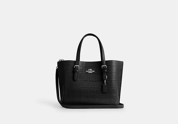 Mollie Tote Bag 25 Novelty Leather-Silver-Black Novelty Leather-Silver-Black