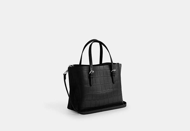 Mollie Tote Bag 25 Novelty Leather-Silver-Black Novelty Leather-Silver-Black