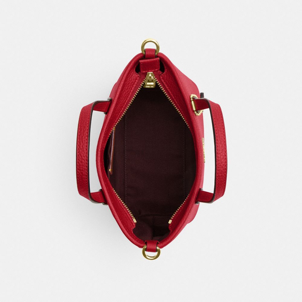 Coach City Mini Tote Bag Gold Bright Cardinal