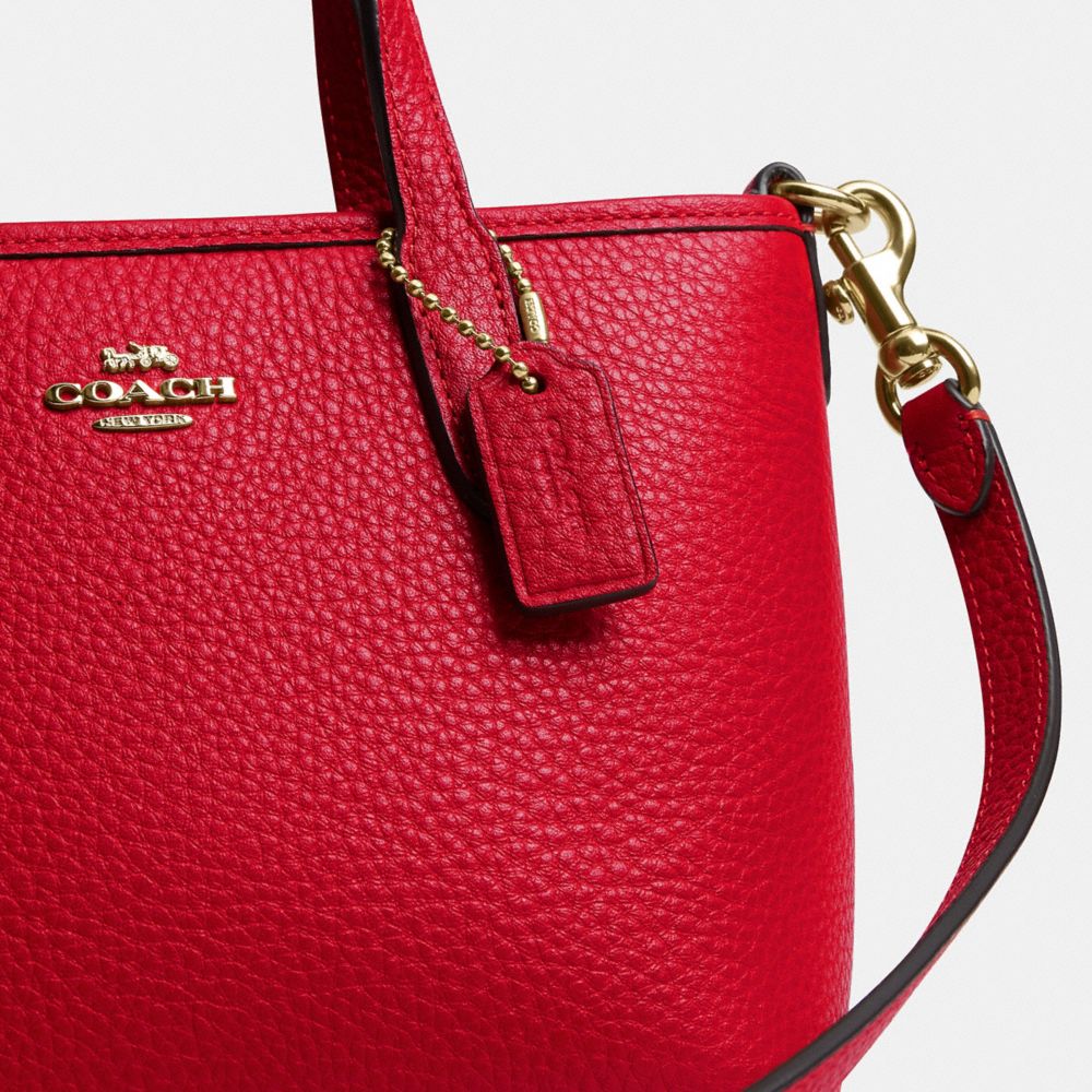 Coach City Mini Tote Bag Gold Bright Cardinal