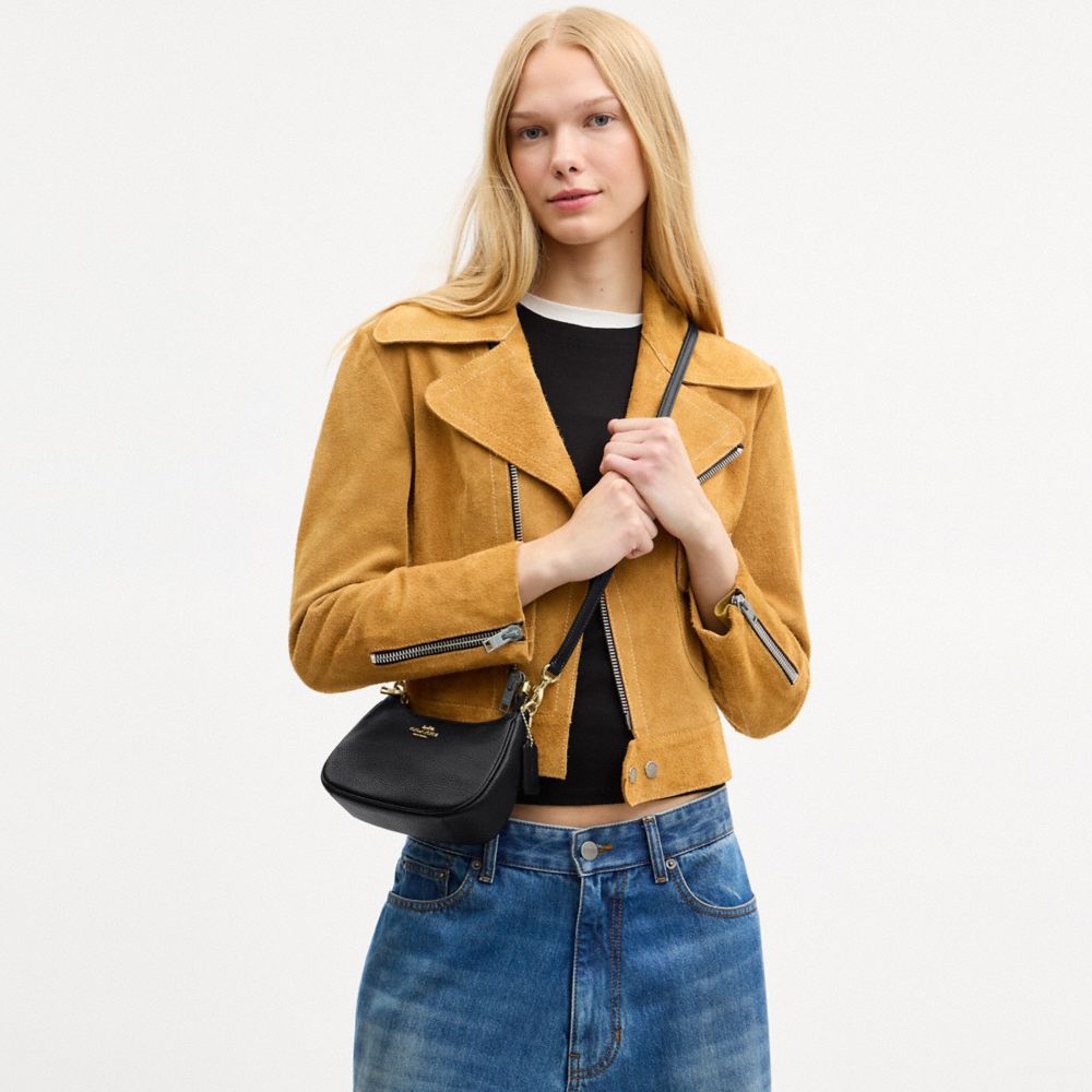 Coach Teri Mini Crossbody Bag Gold Black