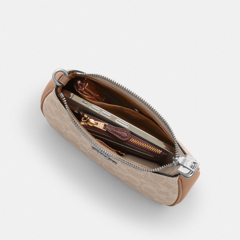 Coach Teri Mini Crossbody Bag In Signature Canvas Silver