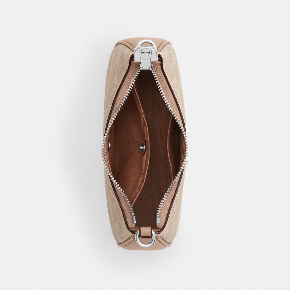 Coach Teri Mini Crossbody Bag In Signature Canvas Silver