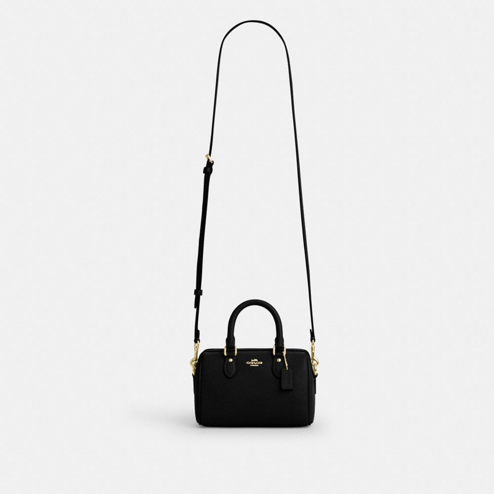 Coach Mini Rowan Crossbody Bag Gold Black