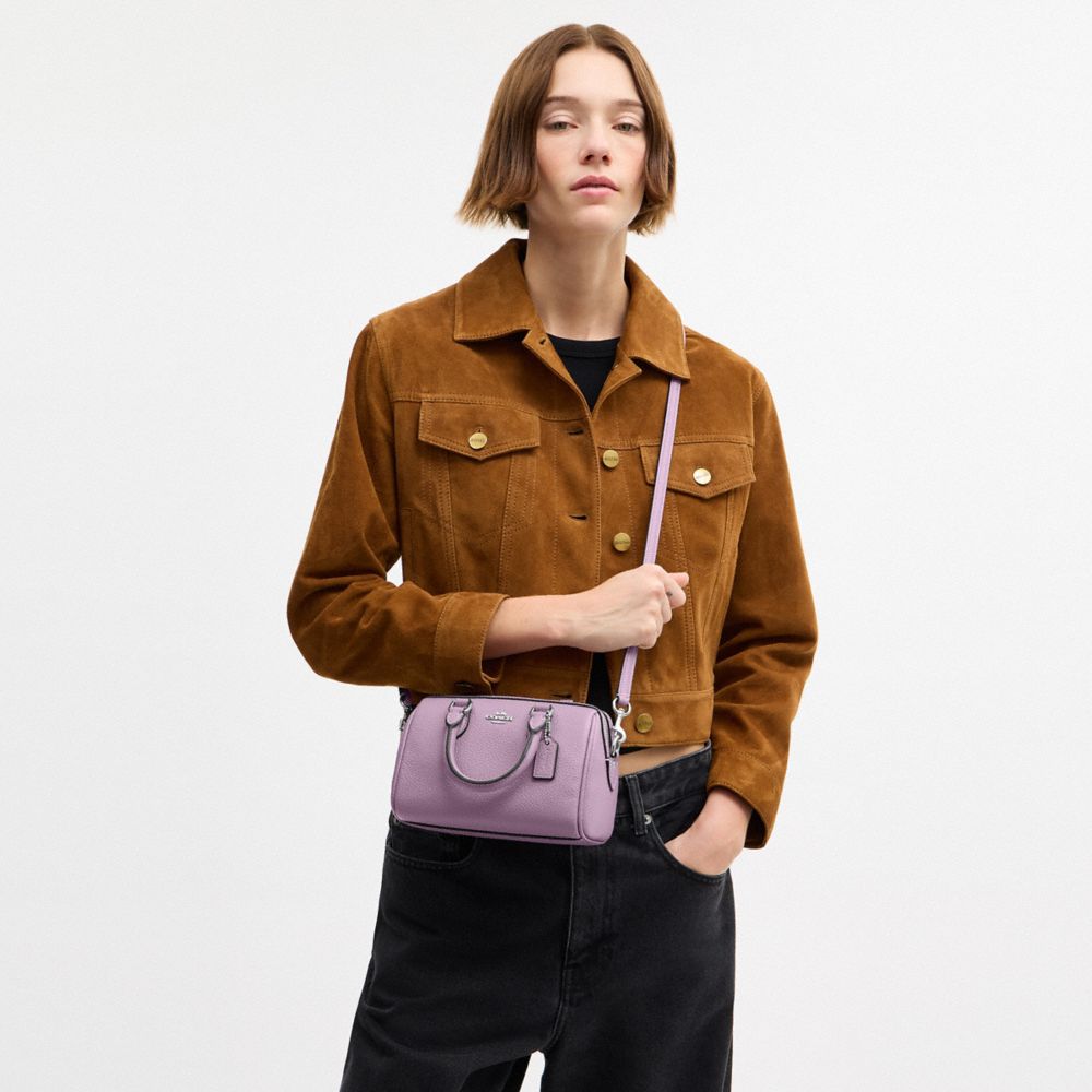 Coach Mini Rowan Crossbody Bag Silver Jasmine