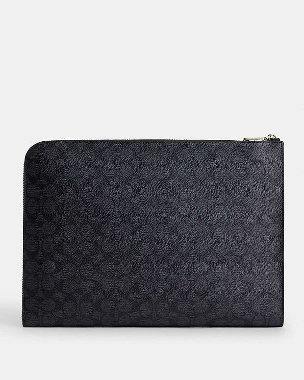 Ethan Portfolio In Signature Canvas Signature Canvas-Gunmetal-Charcoal-Black Signature Canvas-Gunmetal-Charcoal-Black