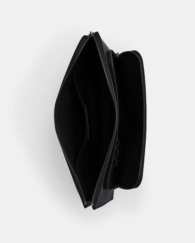 Ethan Portfolio In Signature Canvas Signature Canvas-Gunmetal-Charcoal-Black Signature Canvas-Gunmetal-Charcoal-Black