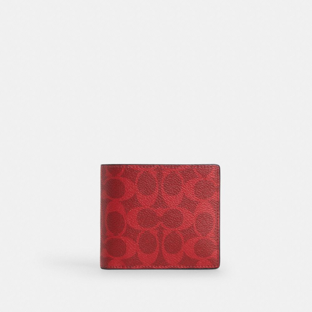 Coach 3 In 1 Wallet In Signature Canvas Bold Red