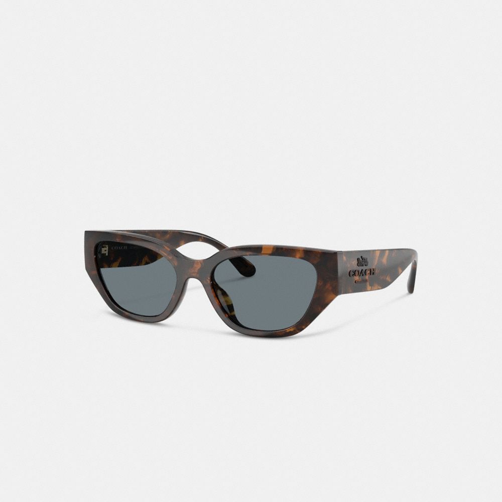 Coach Geometric Cat Eye Sunglasses Dark Tortoise