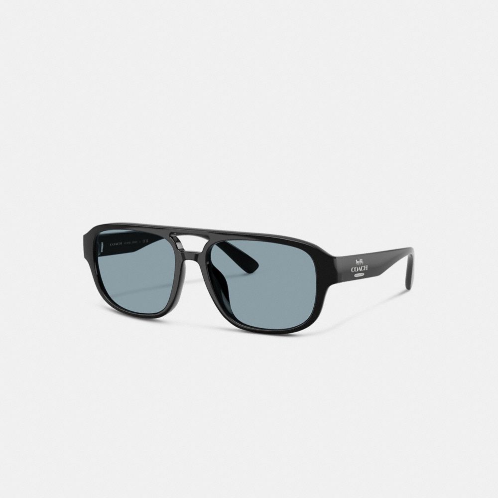 Coach Pilot Sunglasses Black
