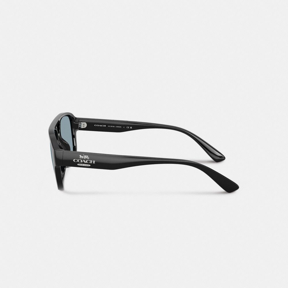 Coach Pilot Sunglasses Black