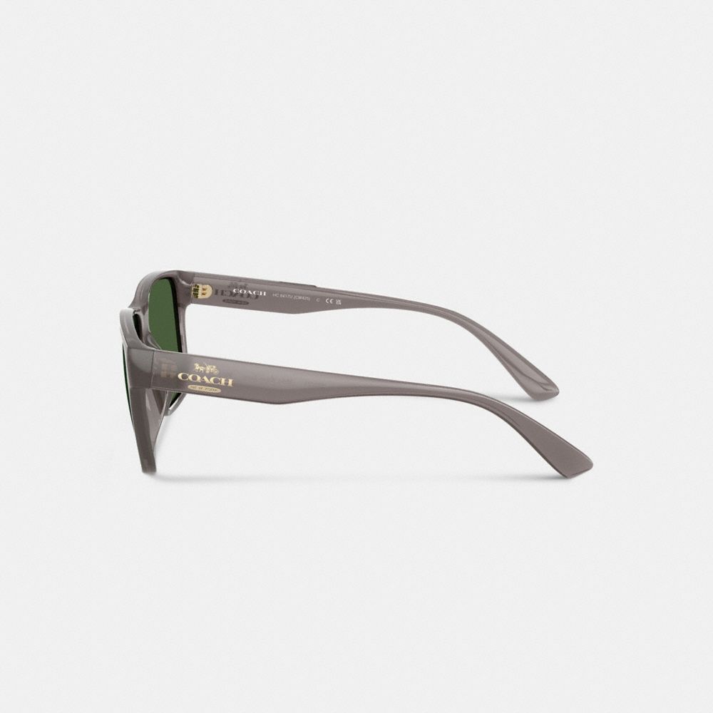 Coach Square Sunglasses Transparent Gray