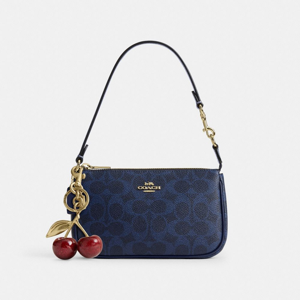 Coach Nolita 19 In Signature Canvas Gold/Navy