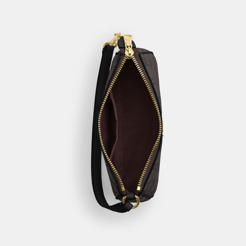 Coach Nolita 19 In Signature Canvas Gold Walnut Black