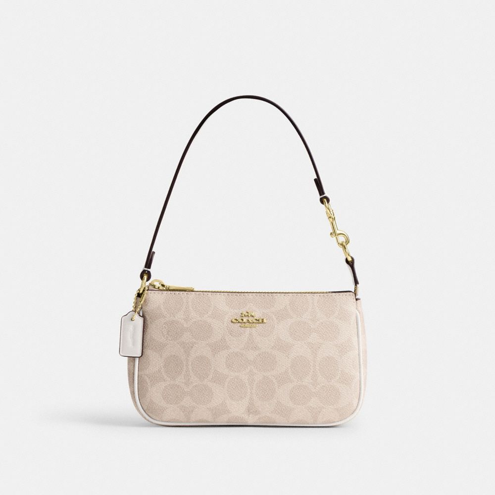Coach Nolita 19 In Signature Canvas Gold Sand Chalk