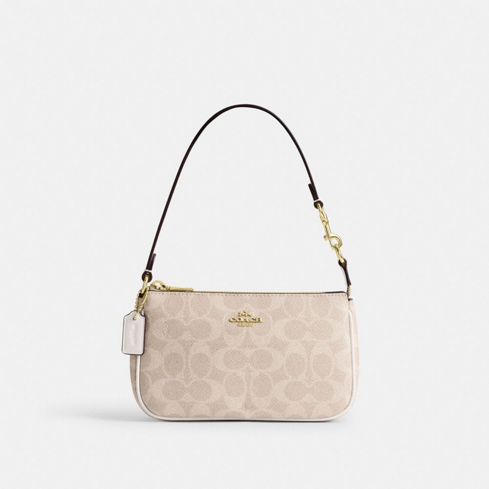 Coach Nolita 19 In Signature Canvas Gold Sand Chalk