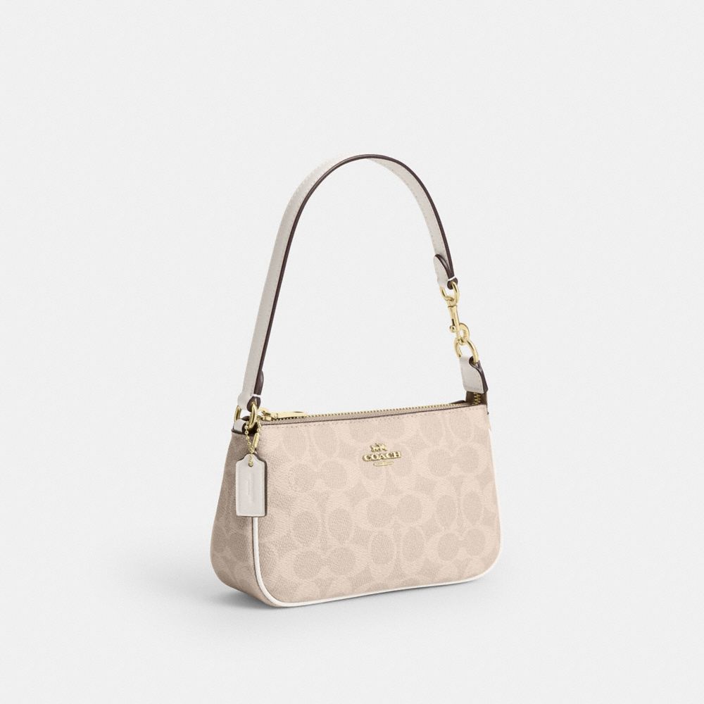 Coach Nolita 19 In Signature Canvas Gold Sand Chalk