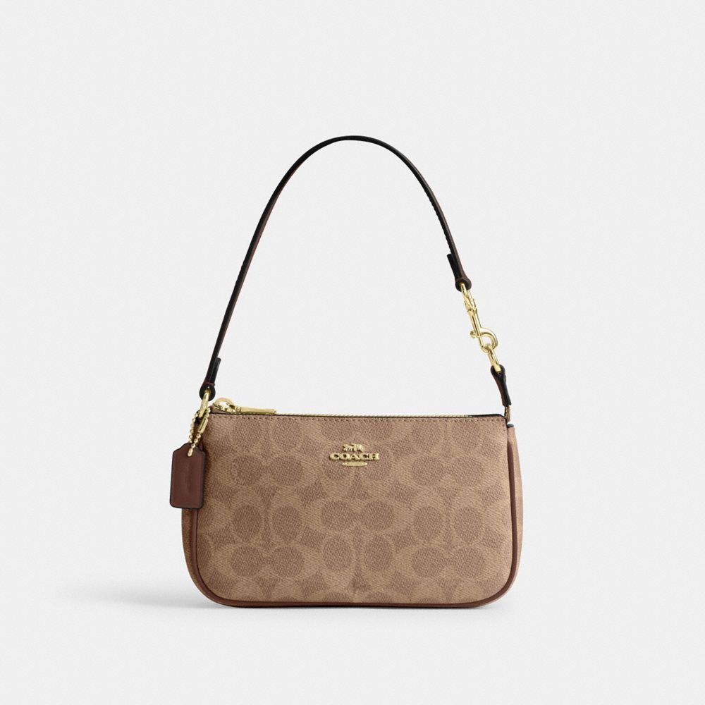 Coach Nolita 19 In Signature Canvas Gold Tan Brown