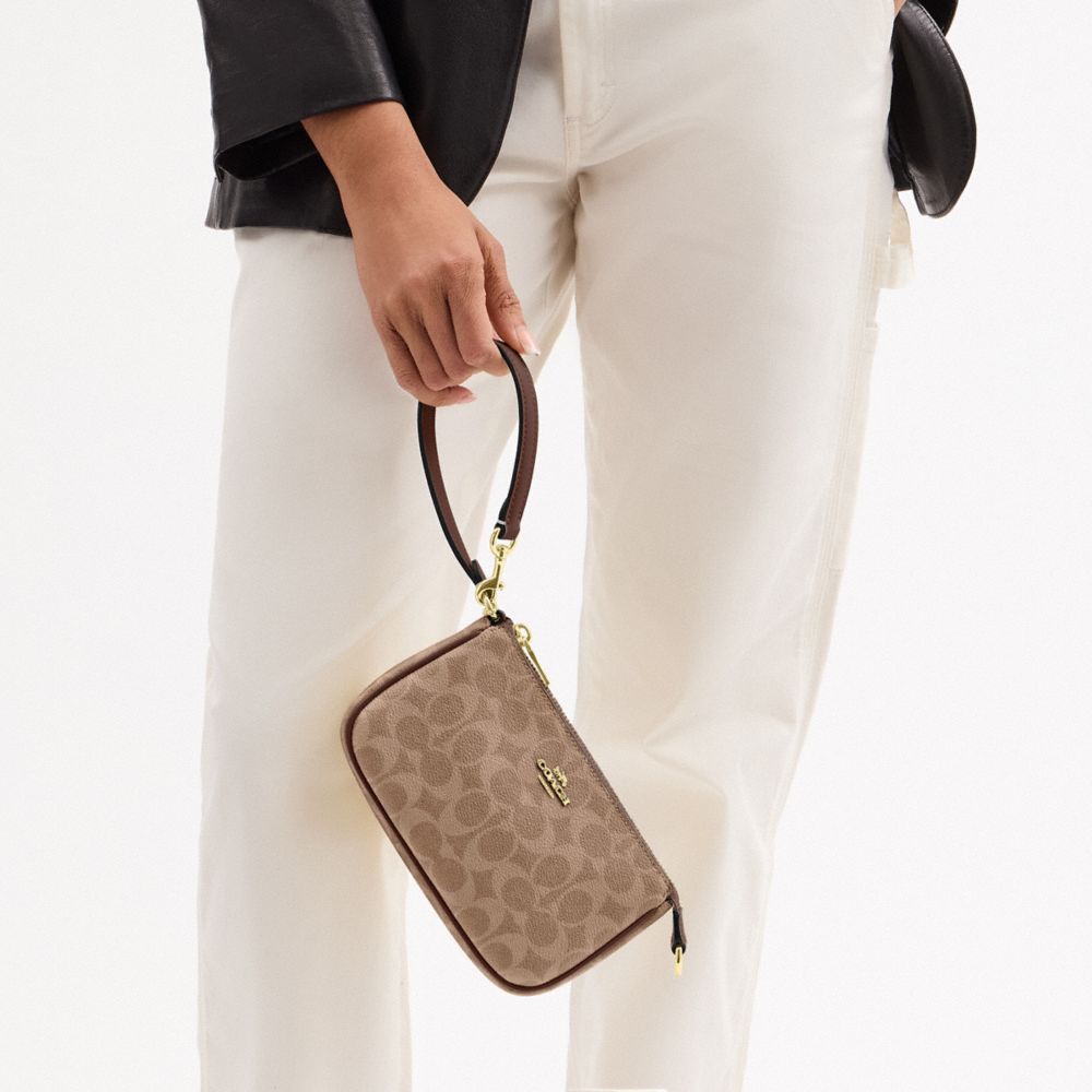 Coach Nolita 19 In Signature Canvas Gold Tan Brown
