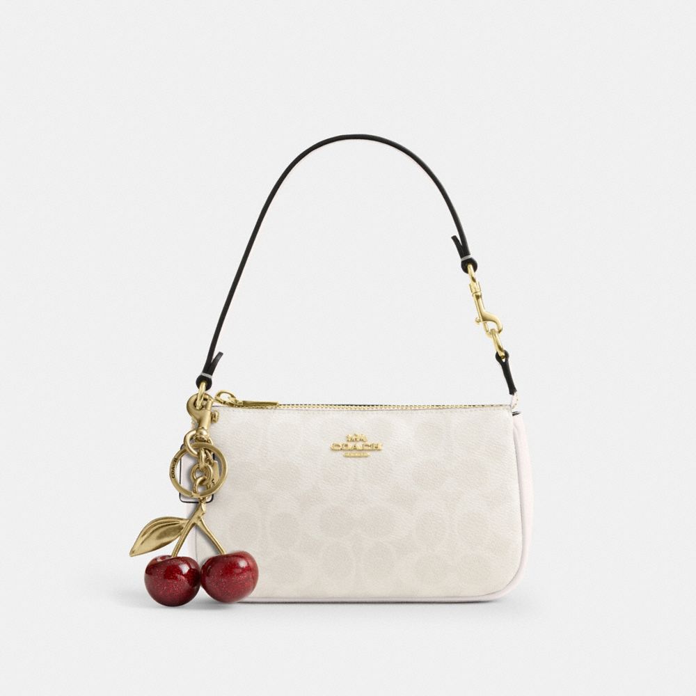Coach Nolita 19 In Signature Canvas Gold White Chalk