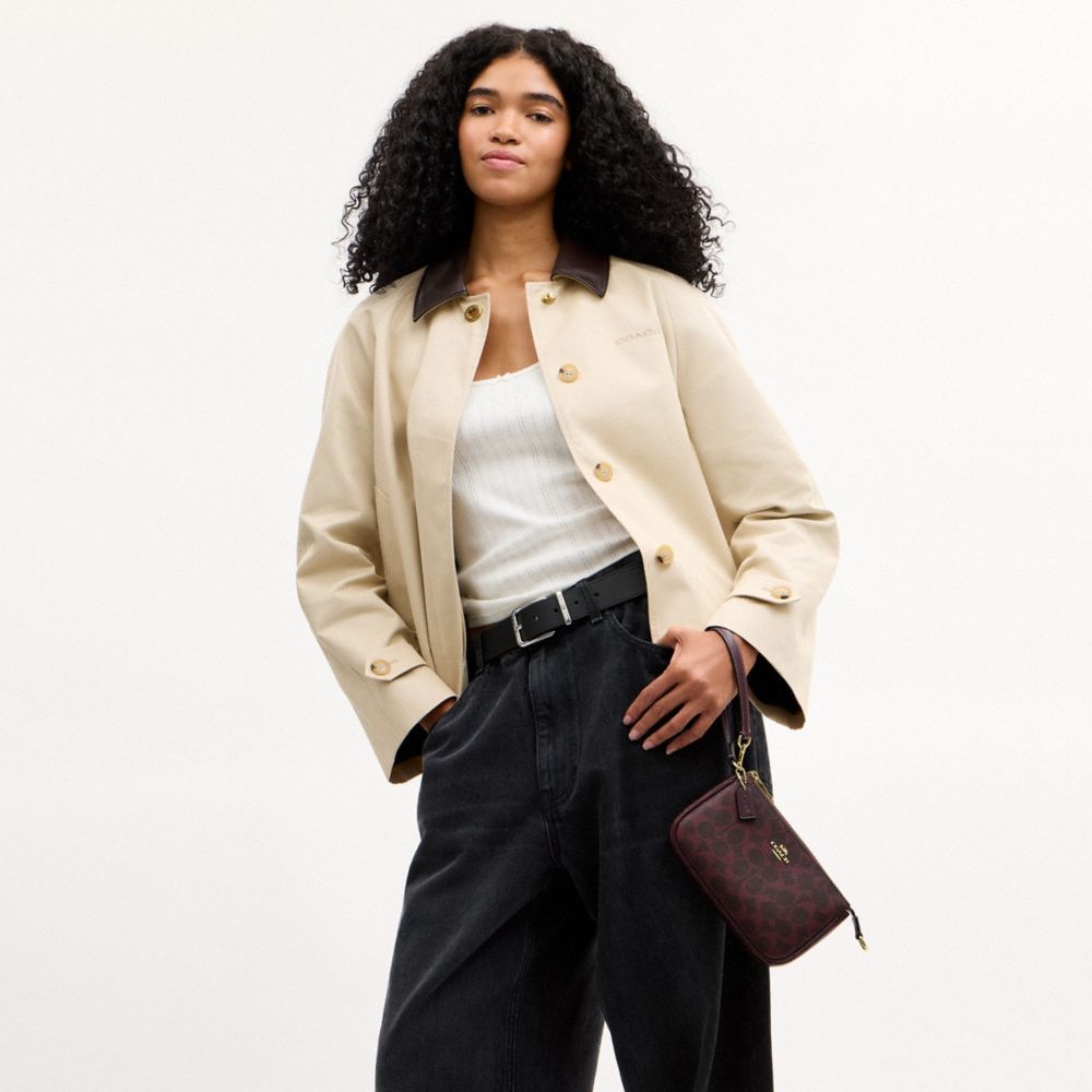 Coach Nolita 19 In Signature Canvas Gold/Black Currant