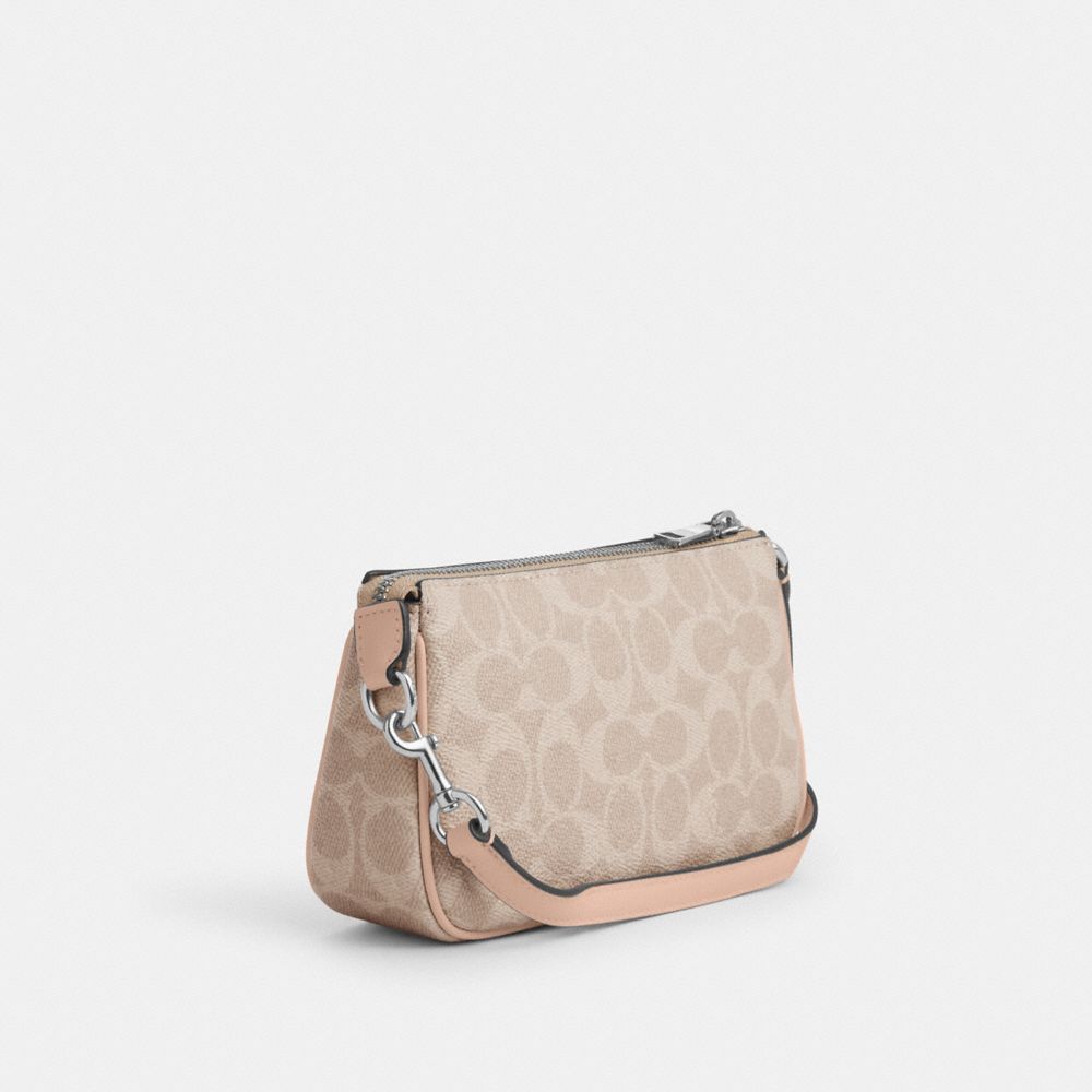 Coach Nolita 19 In Signature Canvas Silver