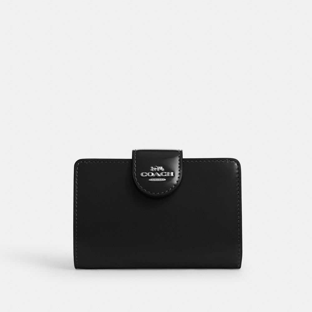 Coach Medium Corner Zip Wallet Silver