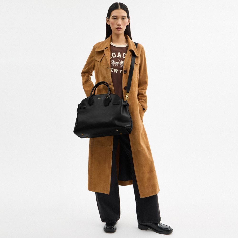 Coach Soft Empire Carryall Bag 40 Brass Black