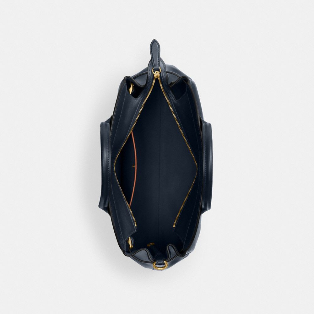 Coach Soft Empire Carryall Bag 40 Brass Dark Navy