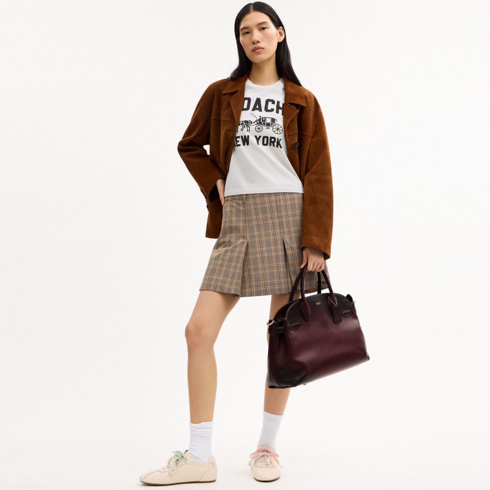 Coach Soft Empire Carryall Bag 40 Brass Merlot