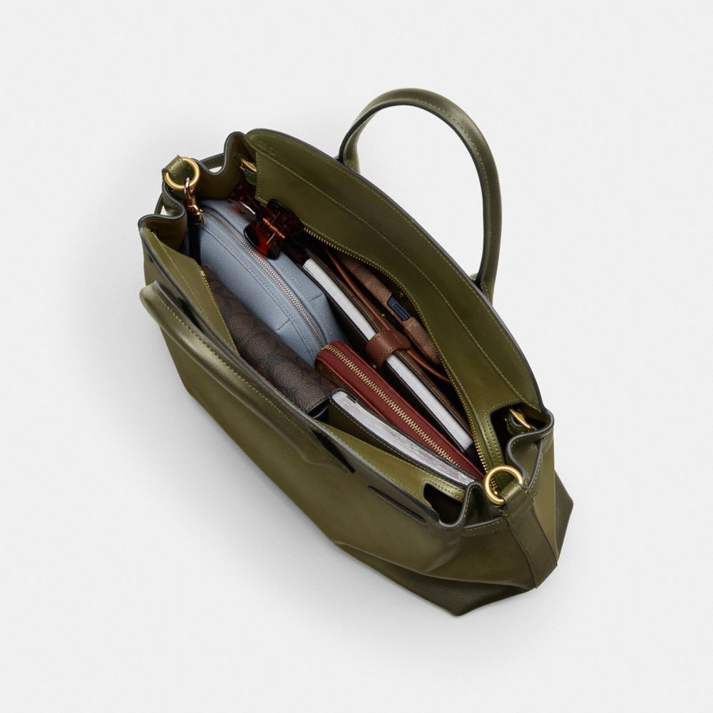 Coach Soft Empire Carryall Bag 40 Brass Olive