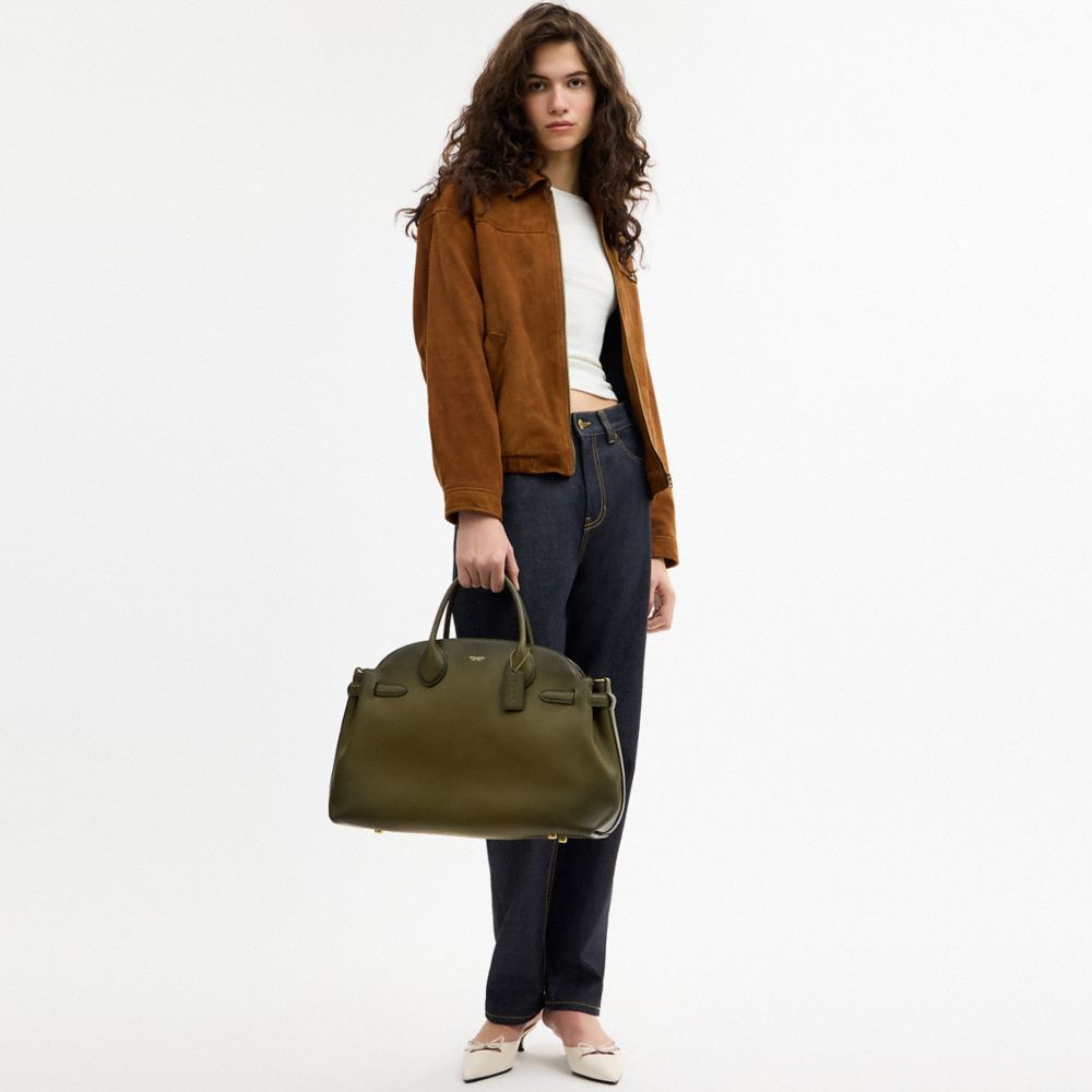 Coach Soft Empire Carryall Bag 40 Brass Olive