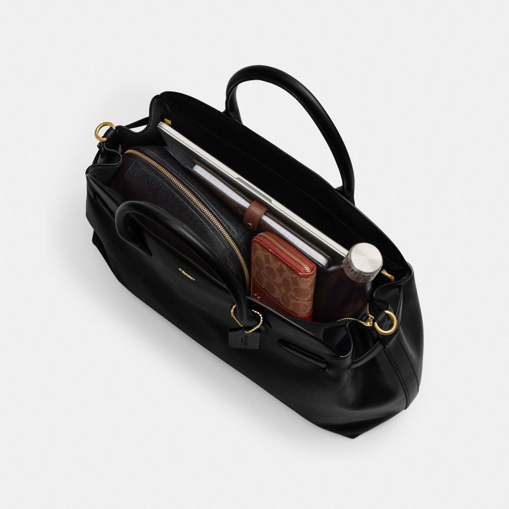 Coach Soft Empire Carryall Bag 48 Brass Black