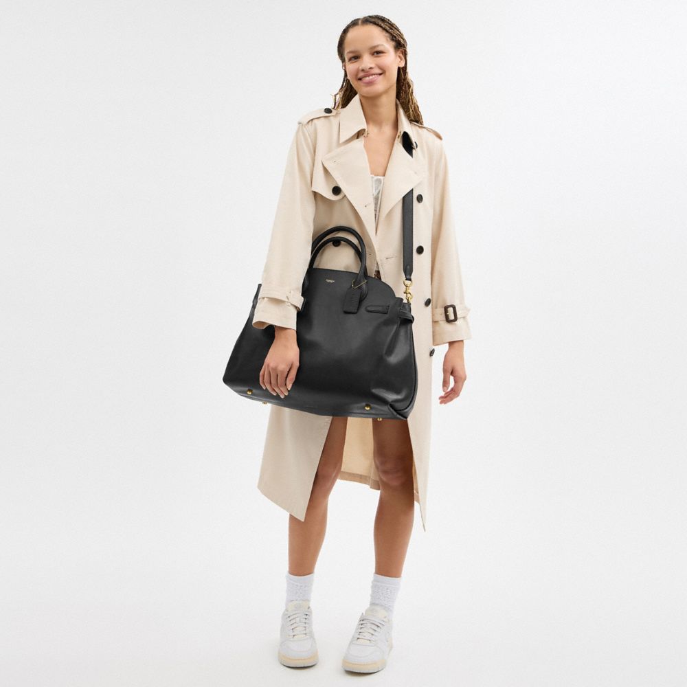 Coach Soft Empire Carryall Bag 48 Brass Black