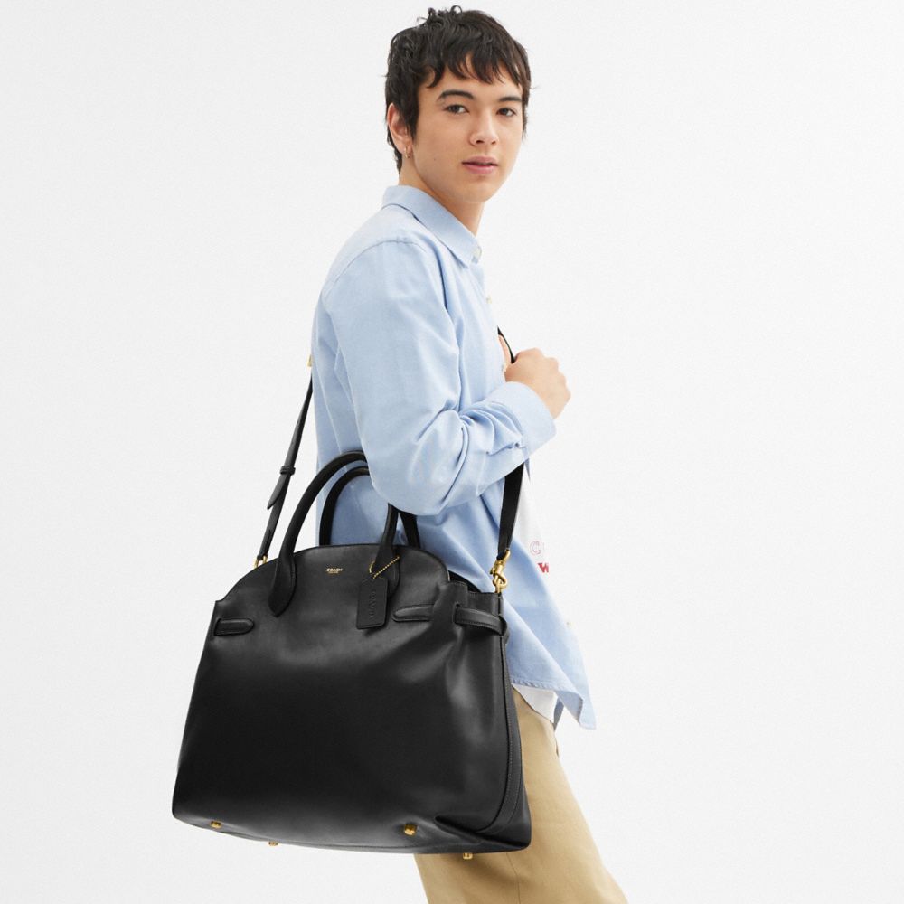 Coach Soft Empire Carryall Bag 48 Brass Black