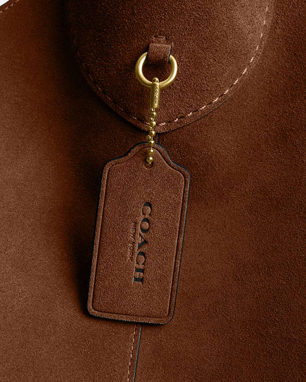 Brooklyn Shoulder Bag 39 Suede-Brass-Warm Brown Suede-Brass-Warm Brown