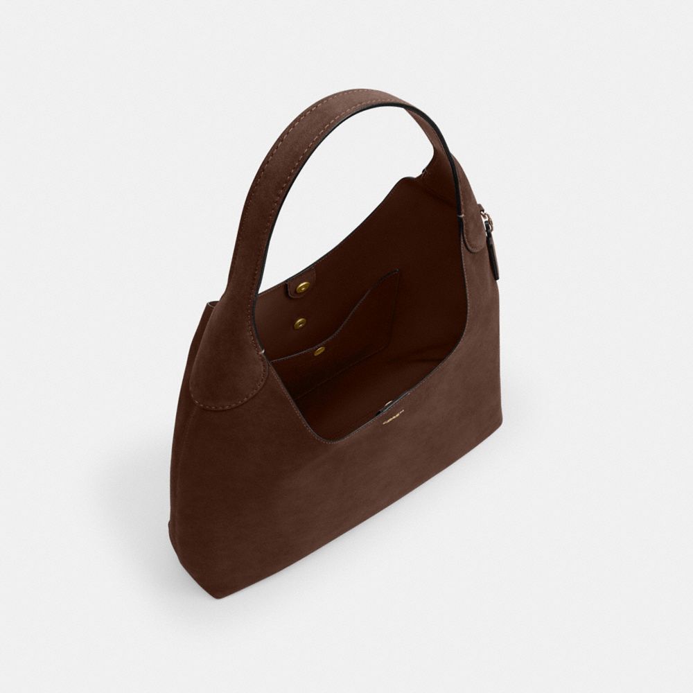 Coach Brooklyn Shoulder Bag 39 Brass Dark Chocolate